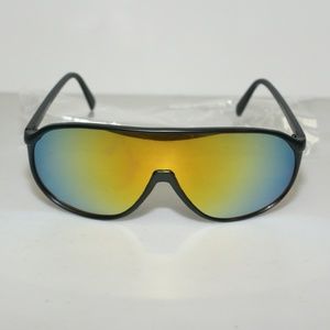 NWT Vintage 90's One Piece PC Sporty Sunglasses (M.Black/Orange M)